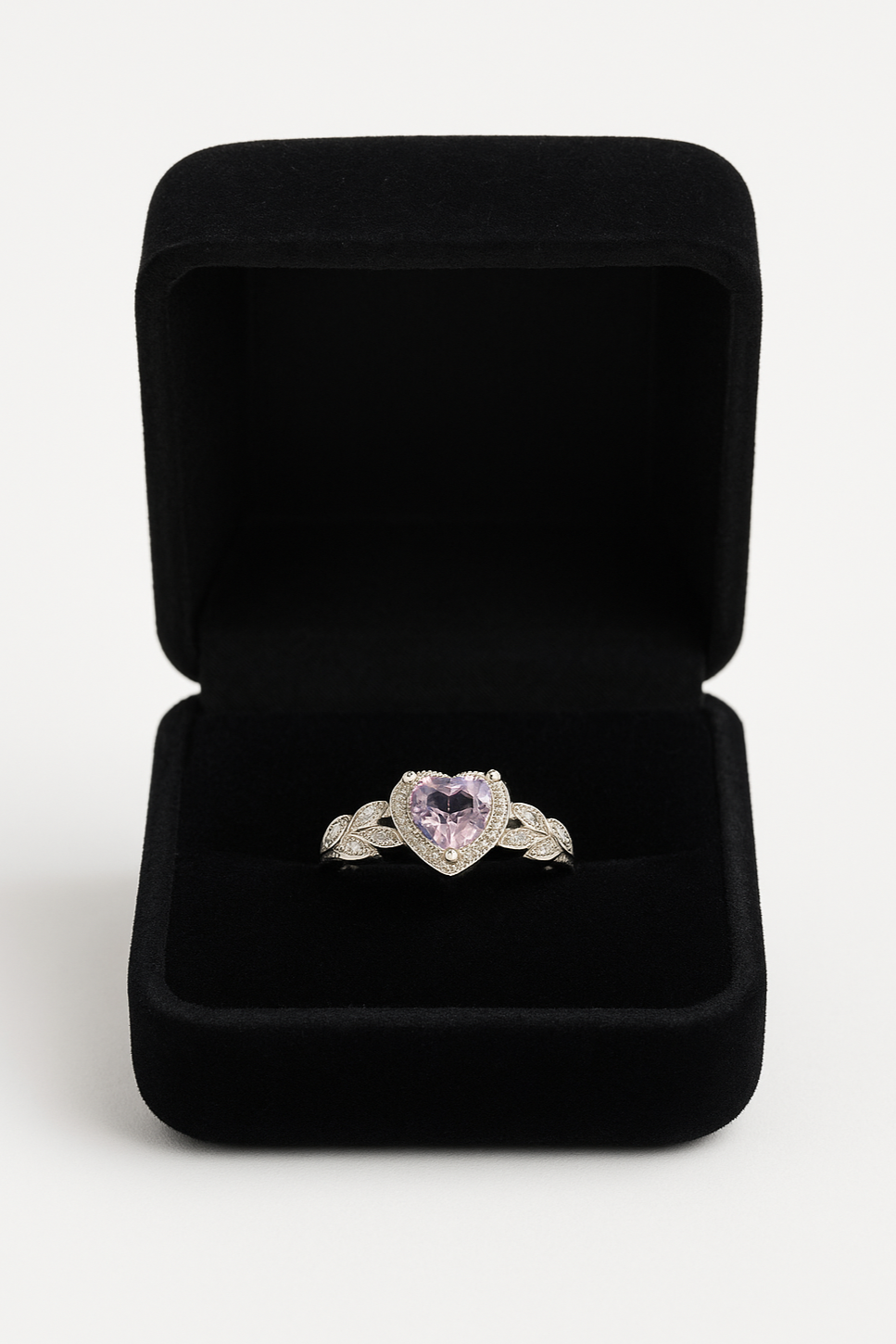 Heavenlux Pink Heart Adjustable Ring